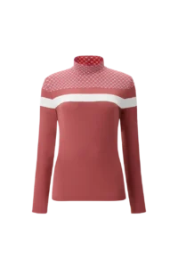 Áo Golf nữ cao cổ Chervo Together 65125 – Pink 789