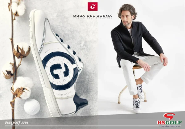 Giày Golf nam Duca Kuba 10504 - White/Navy