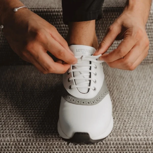Giày Golf nam Lottusse T2379 | Gommato Blanco Grey - White