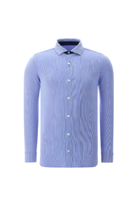 Áo sơ mi Golf nam dài tay Chervo Davide 64267 – White Blue 27E