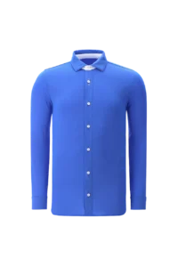 Áo sơ mi Golf nam dài tay Chervo Davide 64267 – Blue 43E