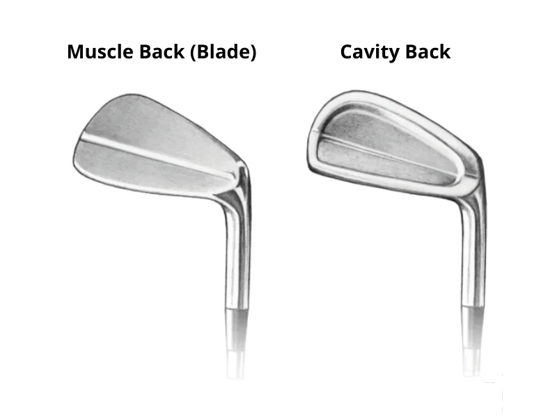 Hình ảnh Muscle Back và Cavity Back trong thiết kế cơ bản