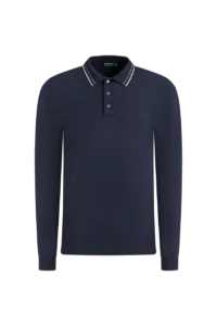 Áo Polo Golf nam dài tay Chervo Alfabeto A1197 – Blue 599