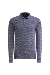 Áo polo Golf nam dài tay Chervo Anima A1276 – Blue Beige 210E