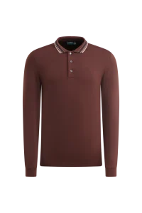 Áo polo Golf nam dài tay Chervo Arborio A1273 – Brown 4020